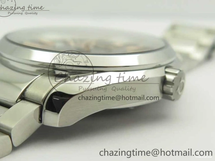 0421 FlexibleFit Aqua Terra 150M SS VSF 1:1 Best Edition Black Wave Textured Dial RG Hand on SS Bracelet A8500 Super Clone 8032